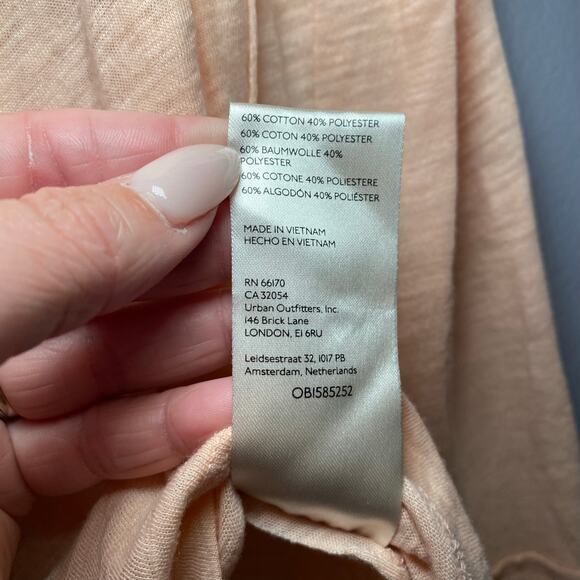 We The Free Orange Long Sleeve Shirt Cowlneck Boho Lightweight Women's size XS - Picture 8 of 8